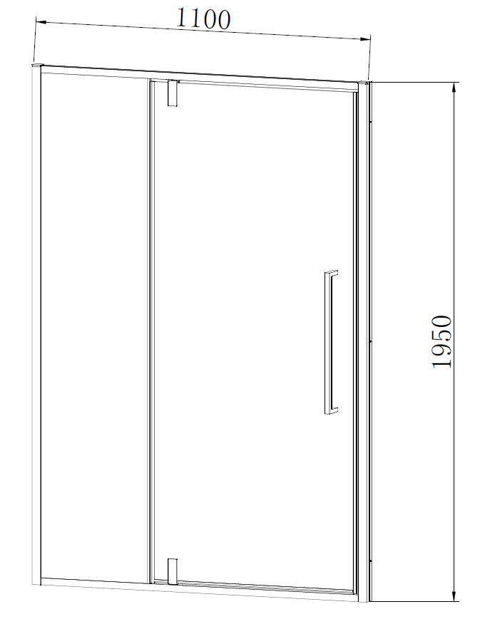 Распашная душевая дверь Vincea Slim-N VDP-4SN110 110х195 см ФОТО