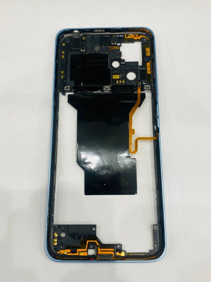 Xiaomi Poco x4 Рамка (средняя часть) синяя