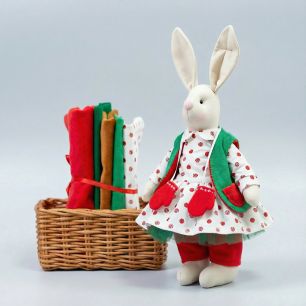 Набор Зайц Девочка в красно-зеленом