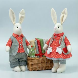 Набор КОМБО Зайцы в красно-сером