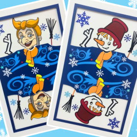 Карта монте СНЕГОВИК - БАБА ЯГА