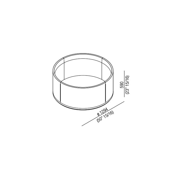 Круглая отдельностоящая ванна Agape In-Out AVAS1041NM 129x129 см ФОТО
