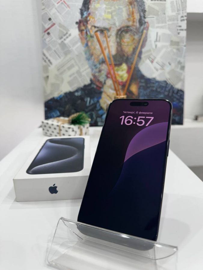 iphone 15 pro  256g blue titanium акб 90%
