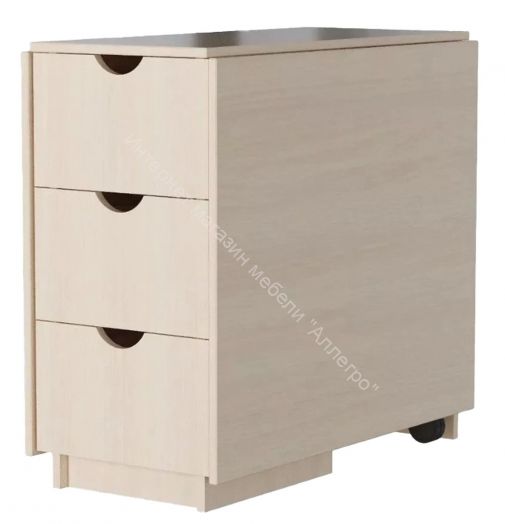 Стол тумба 1 ЛДСП Фант с ящиками Ясень анкор светлый