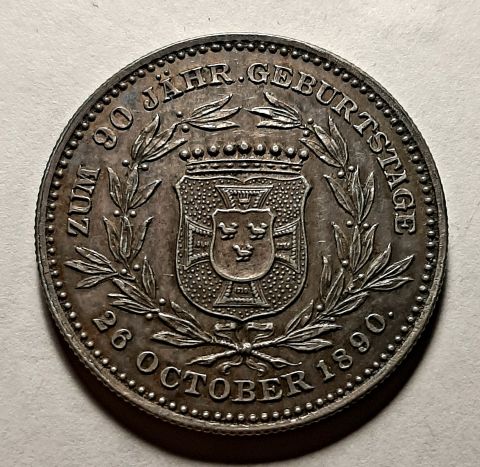 2 марки 1890 Пруссия Мольтке UNC Серебро Медаль Германия Россия