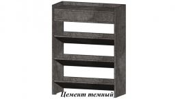 Обувница Визит (ш600*г256*в800мм) Цемент тёмный