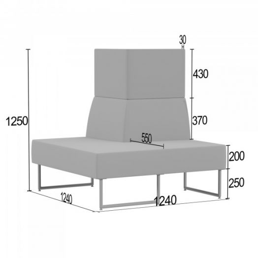 Угловая секция Трион В выгнутая