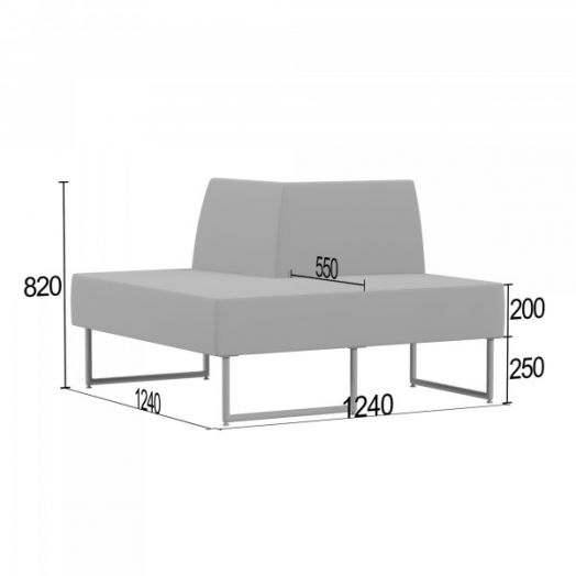 Угловая секция Трион А выгнутая