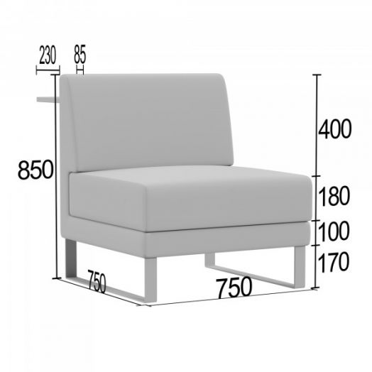 Кресло Тэтор-Офис А со столиком