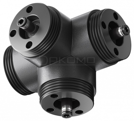 Соединитель угловой L-образный для треков накладных CA019L4C-B