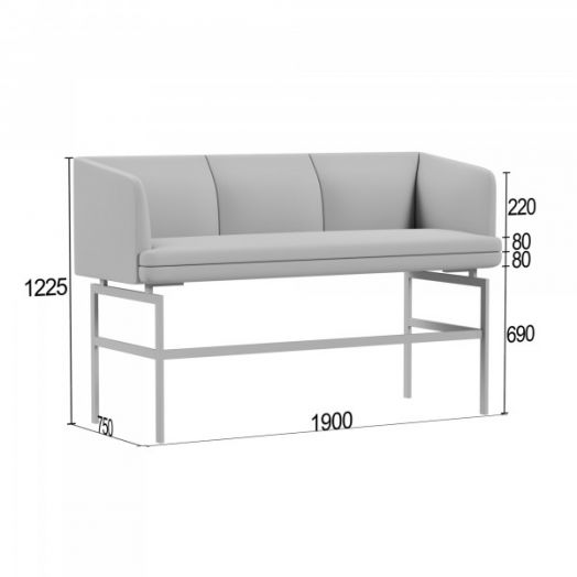 Диван барный Асмунг А тройной