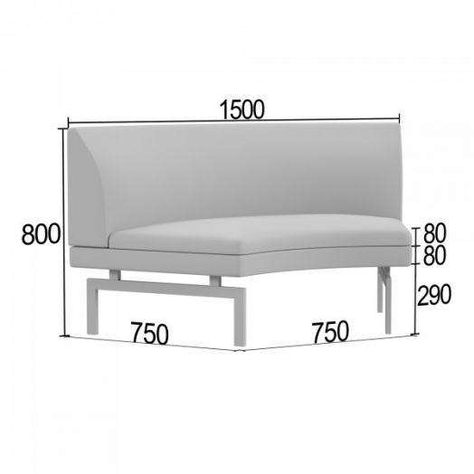 Вогнутая секция Асмунг А 60°