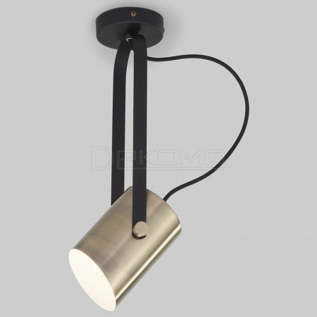 Светильник на штанге Italio 20092/1 черный/античная бронза