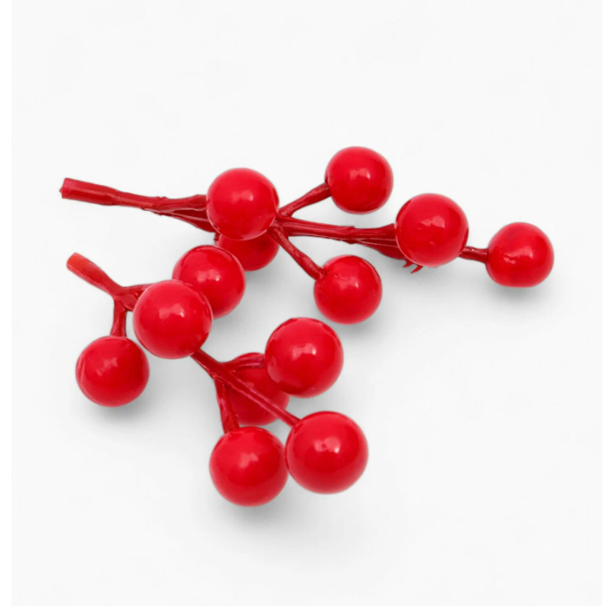 Ягоды на ветке (муляж) 15 мм (МТ-654-0380)
