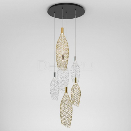 Подвесной светильник Ruche 90352/6 золото/хром