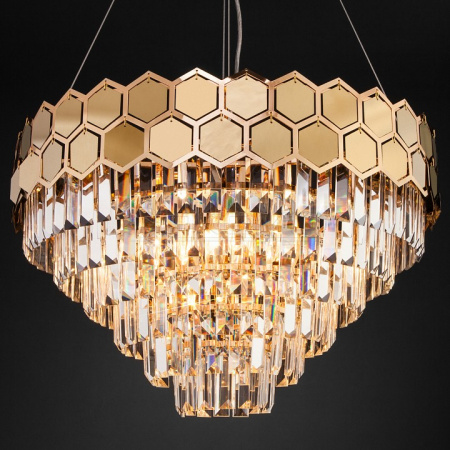 Подвесной светильник Ariana 10124/8 золото/прозрачный хрусталь Strotskis Smart