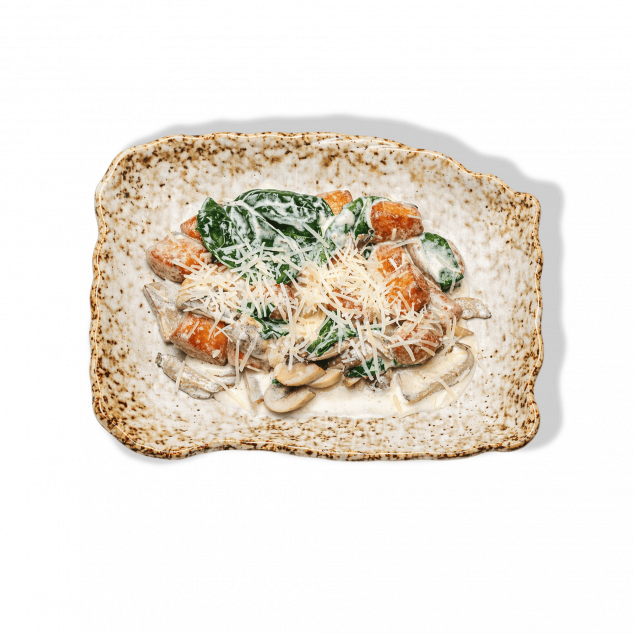 Ньокки с грибами и пармезаном