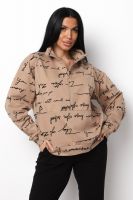 Толстовка зип женская ХЗ01 [буквы]