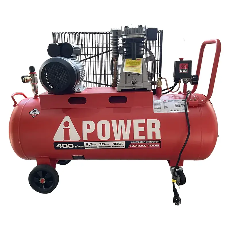 A-iPower AC400/100B компрессор поршневой масляный ременной 50108