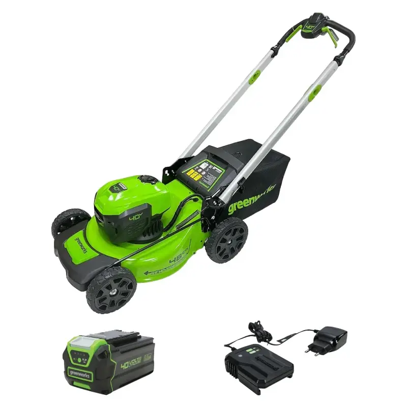 Аккумуляторная газонокосилка Greenworks GD40LM48SPK5 (1 x 5 Ач, ЗУ) 2517407UG