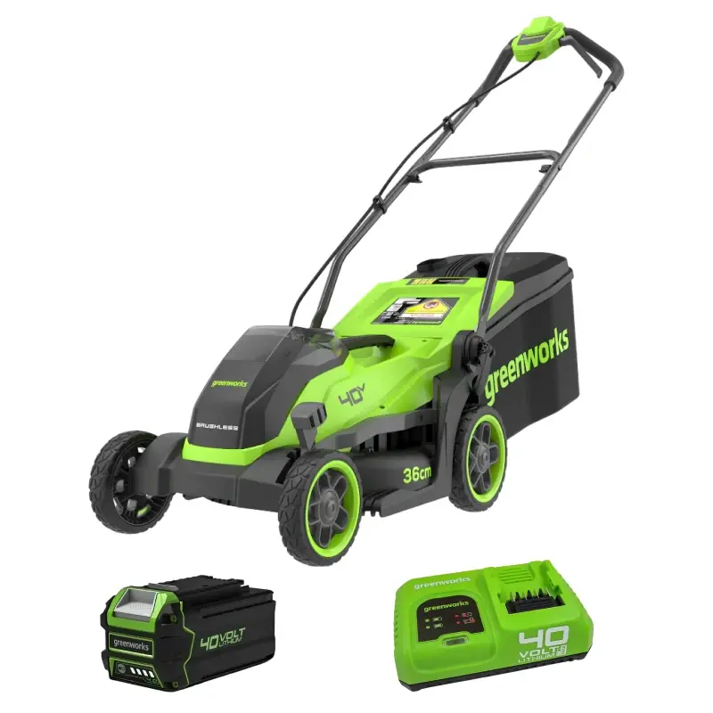 Аккумуляторная газонокосилка Greenworks GD40LM361K4 (1 x 4 Ач, Быстрое ЗУ) 2520807U4F