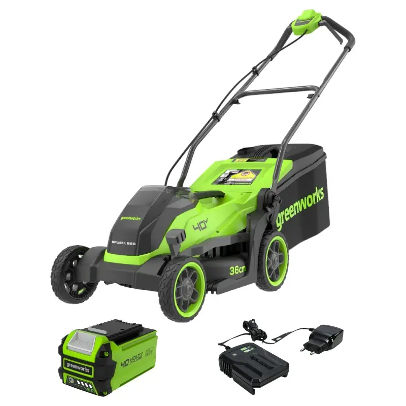Аккумуляторная газонокосилка Greenworks GD40LM361K2 (1 x 2 Ач, ЗУ) 2520807UA
