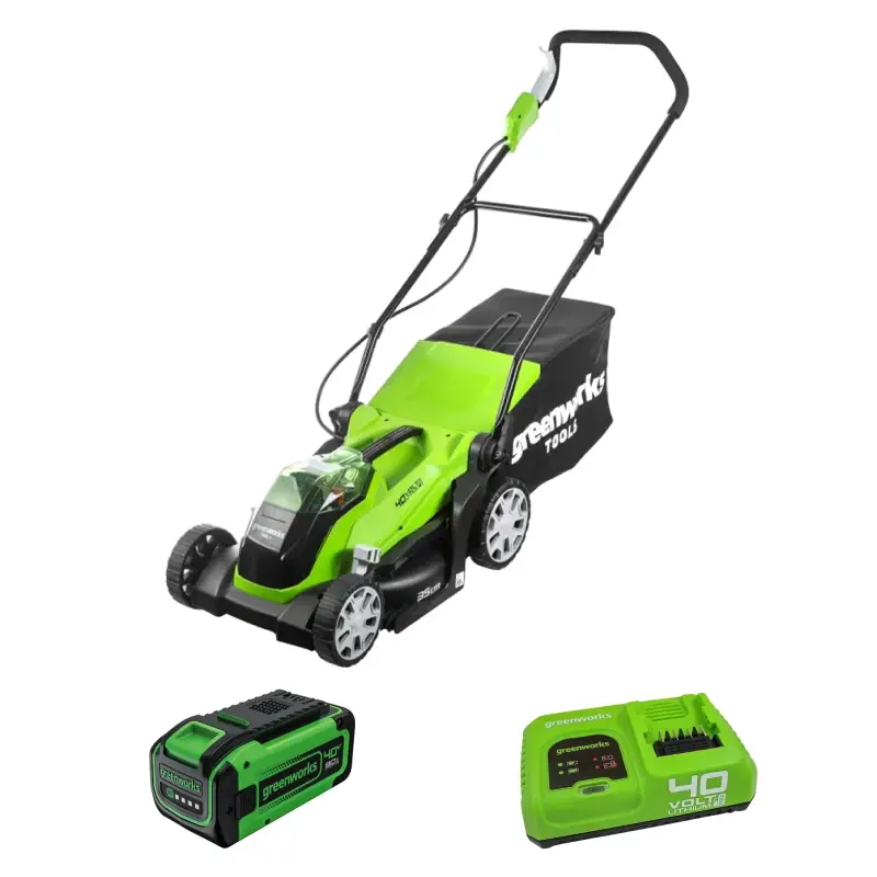 Аккумуляторная газонокосилка Greenworks G40LM35K8 (1 x 8 Ач, Быстрое ЗУ) 2501907U8F