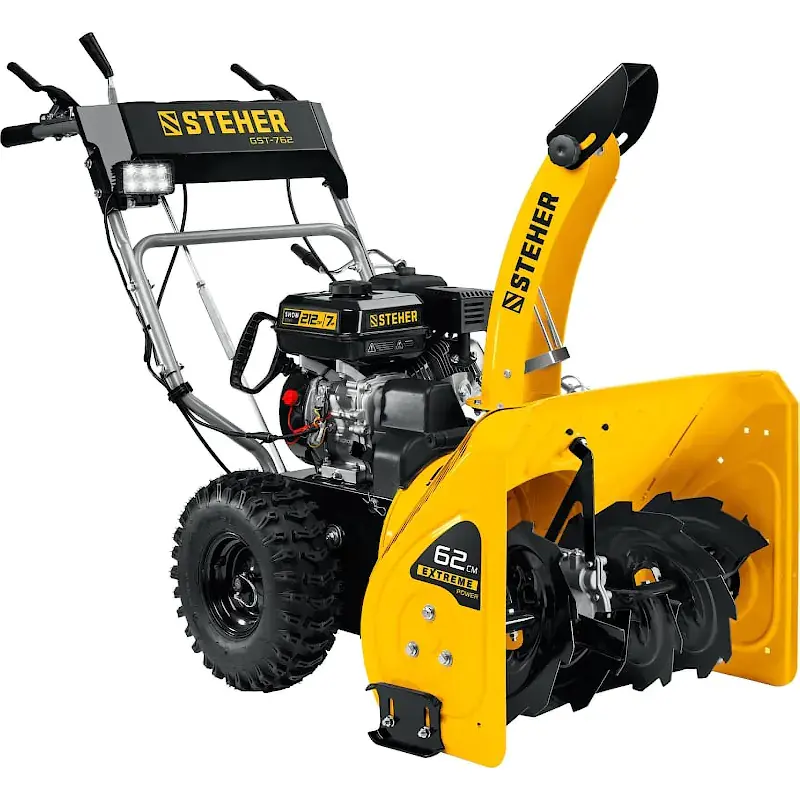 STEHER GST-762 снегоуборщик бензиновый 7 л.с. ковш 62 см, выброс 12 м, 6 вперед/2 назад