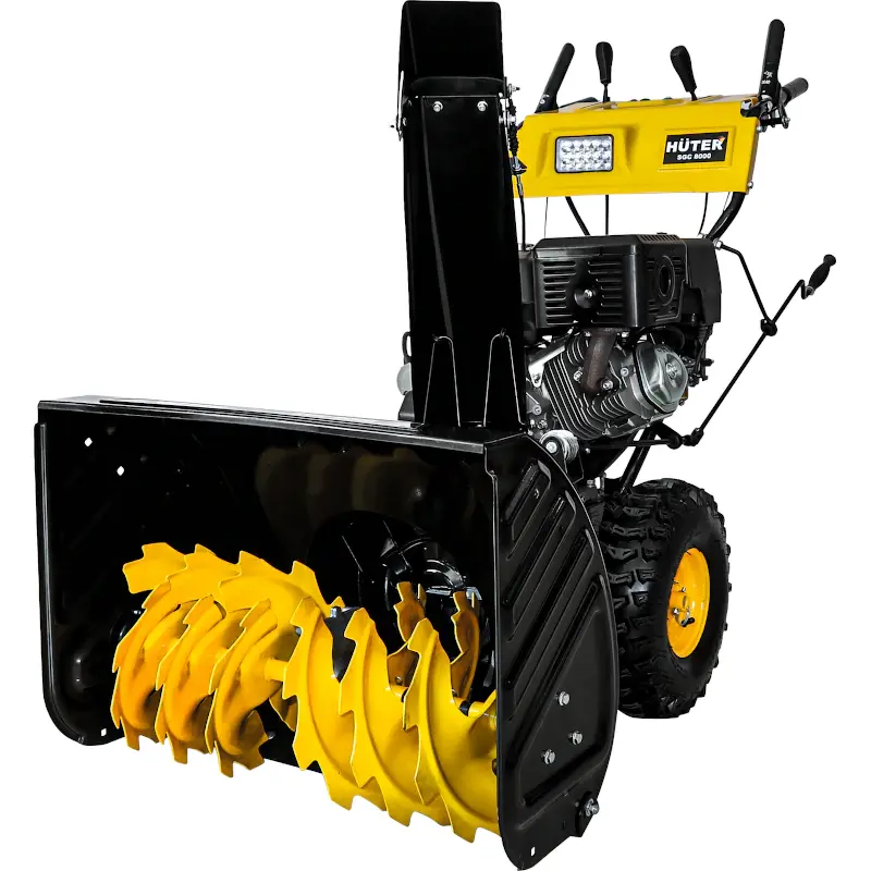 HUTER SGC 8000 снегоуборщик бензиновый 11 л.с. ковш 70 см, выброс 15 м, 6 вперед/2 назад 70/7/18