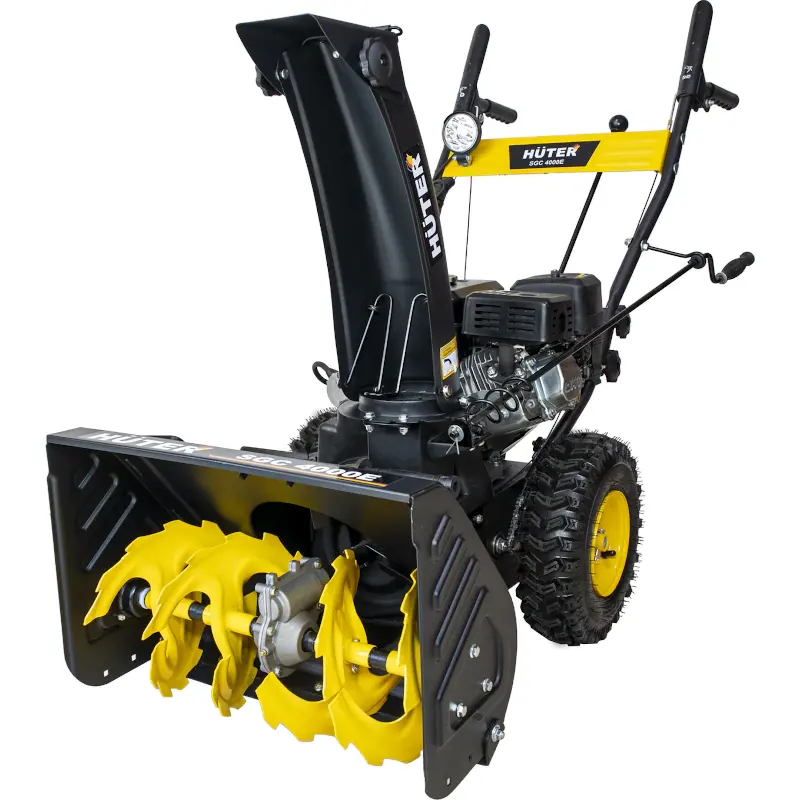 HUTER SGC 4000E снегоуборщик бензиновый 7 л.с. ковш 56 см, выброс 13 м, 4 вперед/2 назад 70/7/14