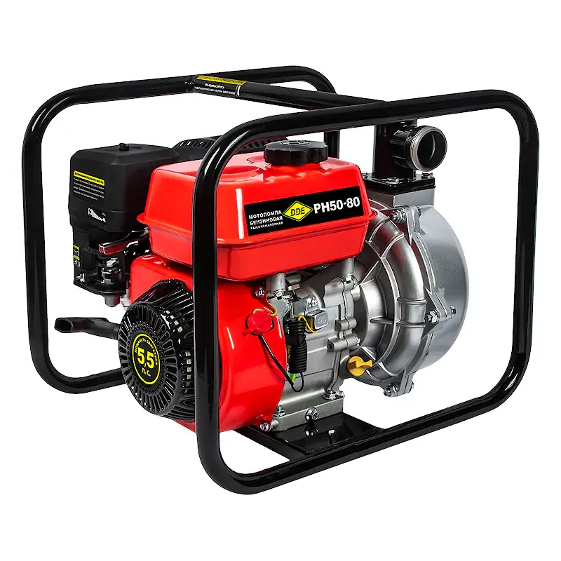 DDE мотопомпа бензиновая высоконапорная PH50-80