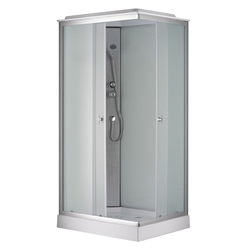 Душевая кабина Loranto 100х80 левосторонняя, поддон 13см, матовое стекло CS-5180-13L F