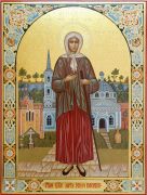 Ксения Петербургская 30х40 см (рукописная икона с сусальными золотом и чеканкой)