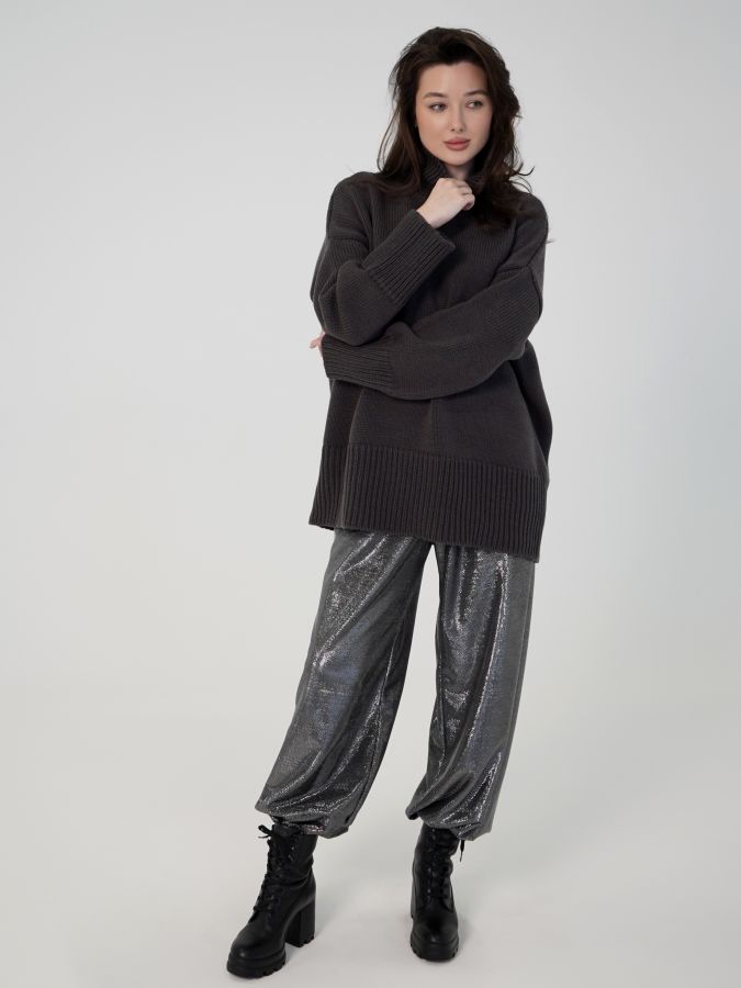 Свитер из мериноса графит