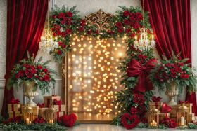 Фон стена "Hearts wall №6"