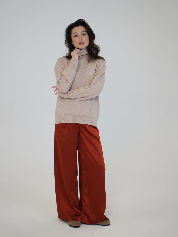 Свитер из кашемира бежевый