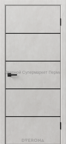 Виста 4.1 Бетон Грей , Светлый с черной кромкой ABS с 4-х сторон.