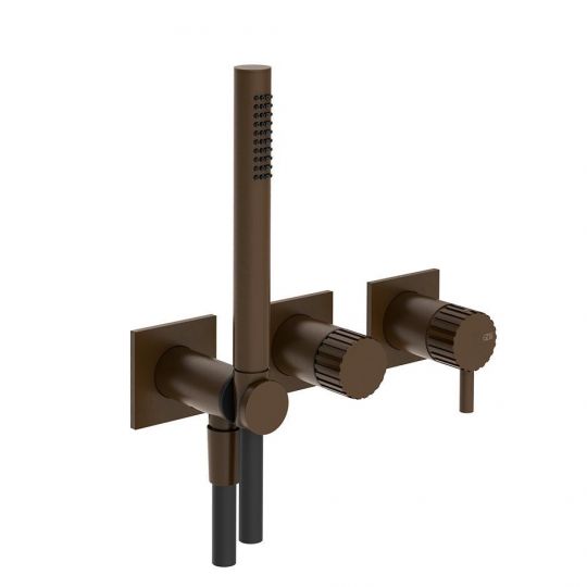 Смеситель для душа Gessi Incastri 75036 встраиваемый с ручным душем и переключателем на 2 источника схема 10