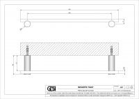 Полотенцедержатель Gessi Incastri 75497 35 cм схема 2