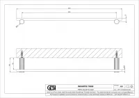 Полотенцедержатель Gessi Incastri 75500 50 см схема 2