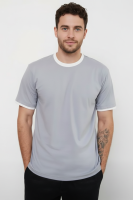 14481 футболка мужская [серый+белый]