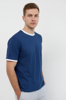 14481 футболка мужская [темно-синий+белый]