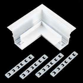 ST007.529.00 Угол-соединитель для встраиваемого магнитного шинопровода под ГКЛ 9мм  ST-Luce Белый