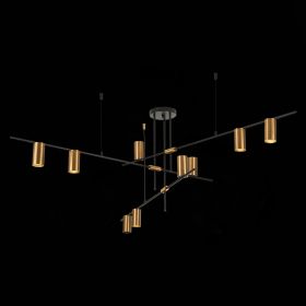 SL1206.402.09 Светильник потолочный ST-Luce Черный/Латунь GU10 9*7W