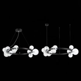 SL1165.403.15 Светильник подвесной ST-Luce Черный/Прозрачный G4 15*5W