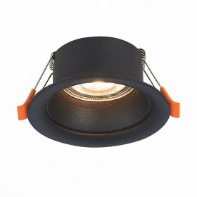 ST200.408.01 Св-к встр. Черный GU10 1*50W  D89xH40 220V Без ламп