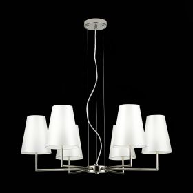 SLE105903-06 Светильник подвесной Никель/Белый E14 6*40W