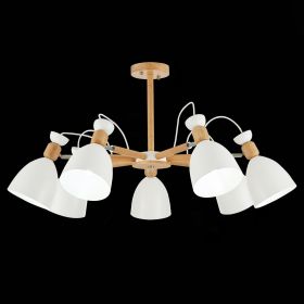 SLE103802-07 Светильник потолочный Светлое дерево, Белый/Белый E27 7*60W