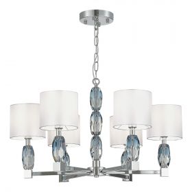 SL1759.103.06 Люстра подвесная ST-Luce Хром, Голубой/Белый E14 6*40W