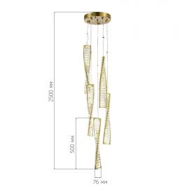 SL6205.303.05 Светильник подвесной ST-Luce Латунь/Прозрачный LED 1*55W 4000K